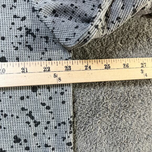 Red Ape Hoodie Shirt Mens Size XL Gray Dotted Waffle Knit Thermal Long Sleeves - Picture 9 of 9
